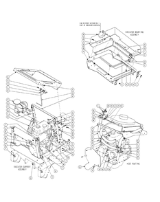 Radiator Assembly Diagram and Parts List for M60-CT 53AL8CTX750-28-HP-3Cylinder-OHV Cub Cadet Lawn Tractor